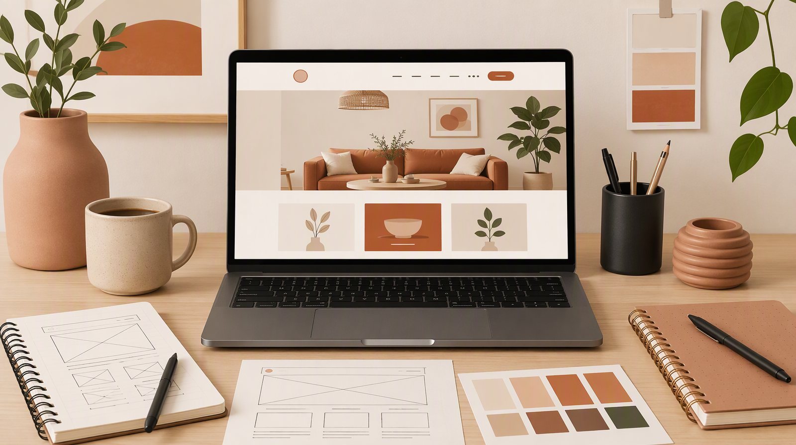 Example of a small business website designed by Amber Brik